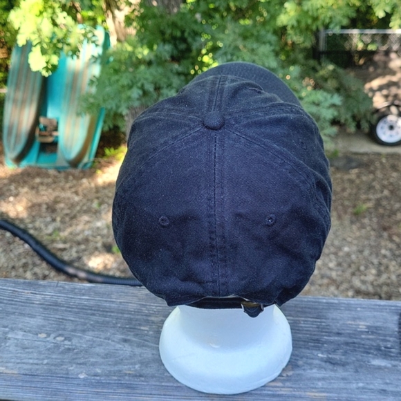 Off The Hook fishing cap, black w blue embroidered fish and hook,adjustable back - Picture 4 of 10